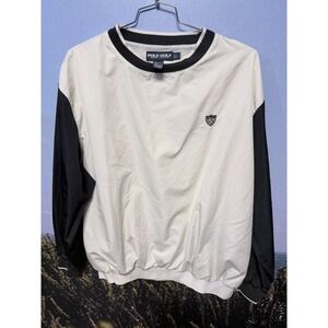 90s Polo‎ Golf Ralph Lauren Windbreaker  Two Toned  Pullover Black White
